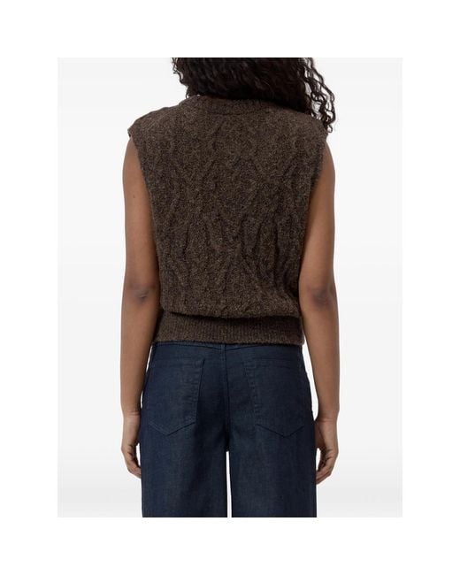 Closed Brown Crew-Neck Vest