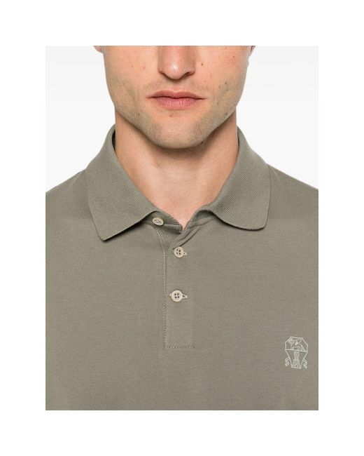 Brunello Cucinelli Gray Polo Shirts for men