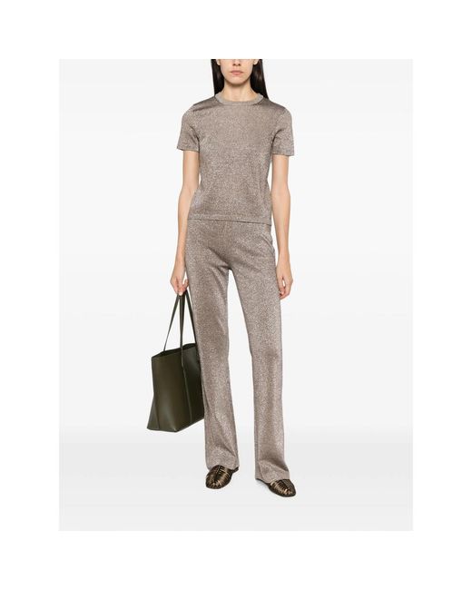 Missoni Gray Metallic-Effect Trousers