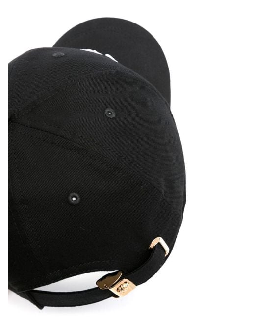 Versace Black Logo-Embroidered Cotton Cap