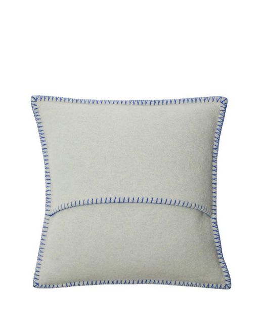 Burberry Blue Ekd-jacquard Wool Cushion