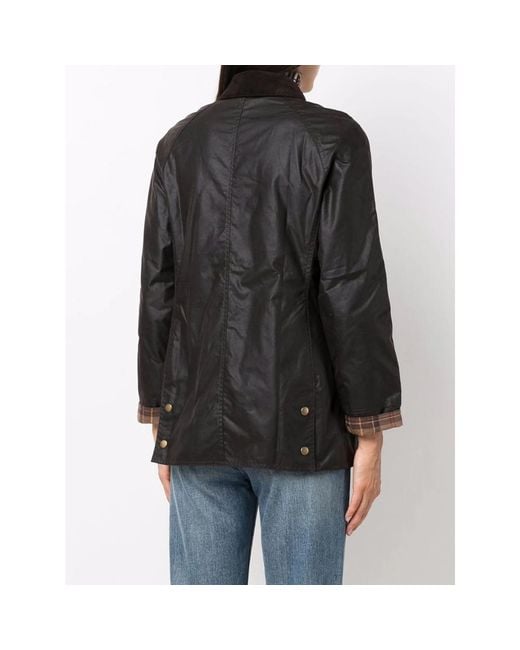 Barbour Black Beadnell Waxed Jacket