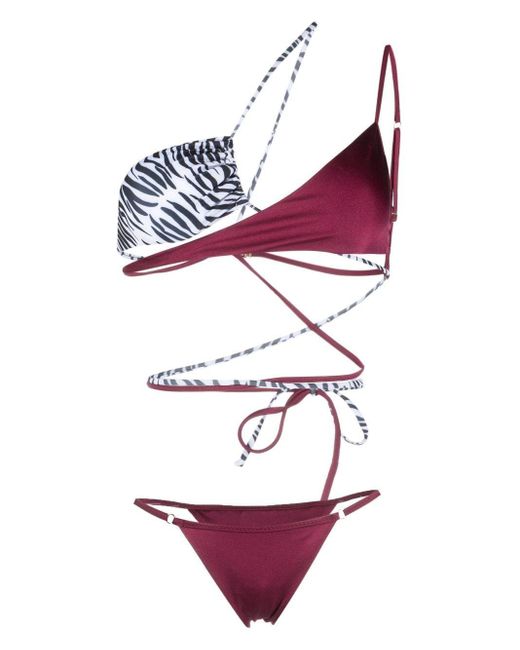 MATINEÉ Pink Olympia Strappy Asymmetric Bikini