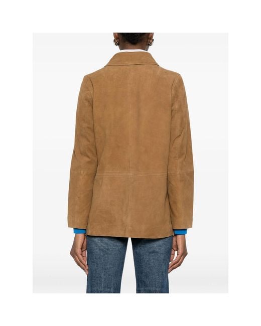 Ba&sh Brown Button Pocket Jacket