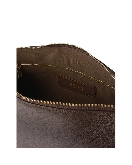 Furla Brown Debby Shoulder Bag L