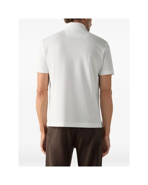 Zegna White Polo Shirts for men