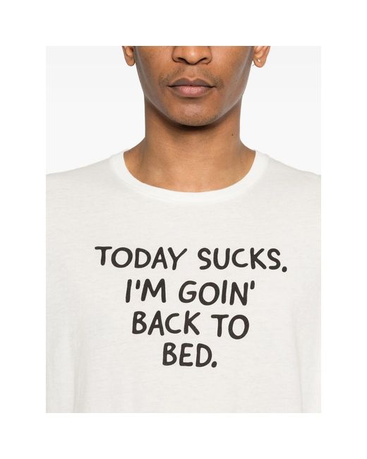 R13 White Text T-Shirt for men
