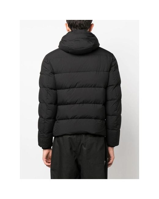 Moorer Black Long Sleeve Padded Jacket for men