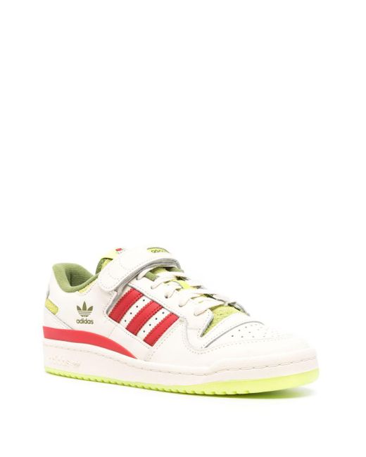 Adidas Pink Forum Low "The Grinch" Lace-Up Trainers