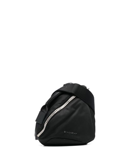Givenchy Black Small Logo-print Triangle Bag for men
