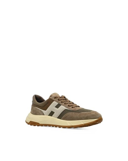 Hogan Green Hyperlight Panelled Sneakers for men