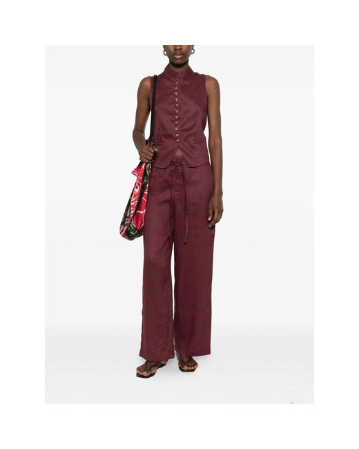 JC Sophie Red Loire Belted Trousers
