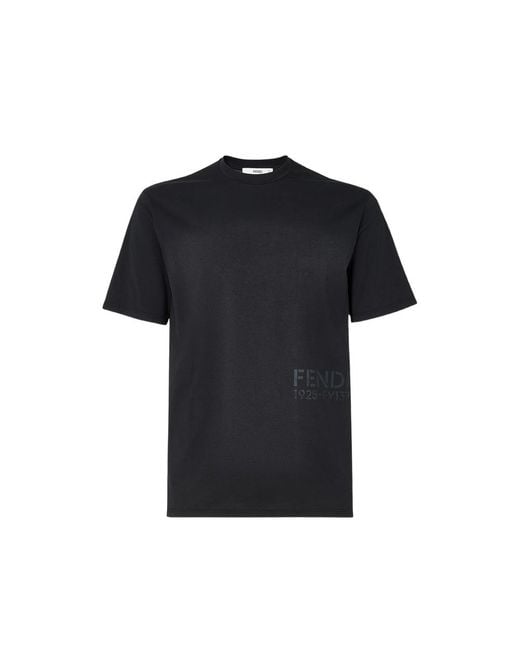 Fendi Black Cotton T-Shirt for men