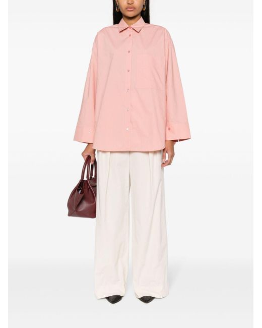 By Malene Birger Pink Long-Sleeve Cotton Shirt