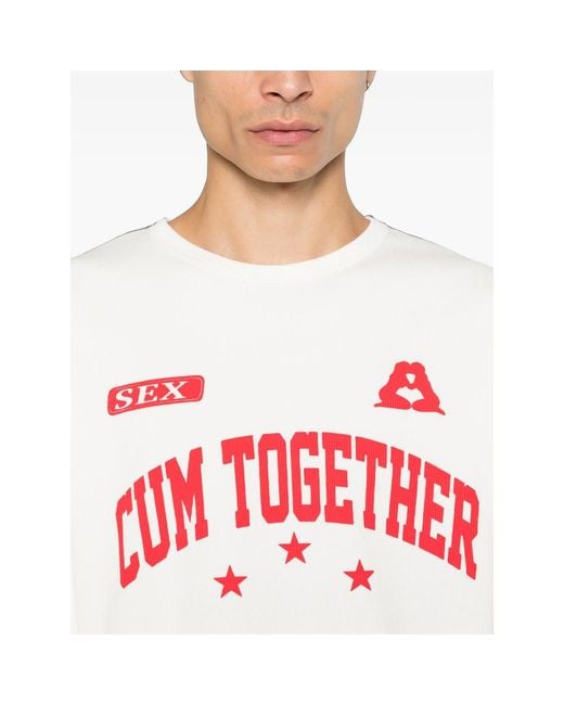Carne Bollente White Together Again Long-Sleeve T-Shirt for men