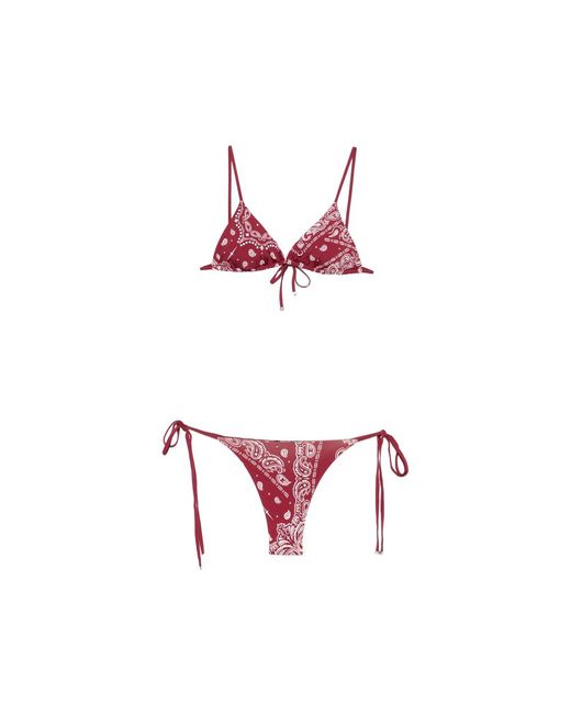 VENUJA Red Paisley-Print Bikini