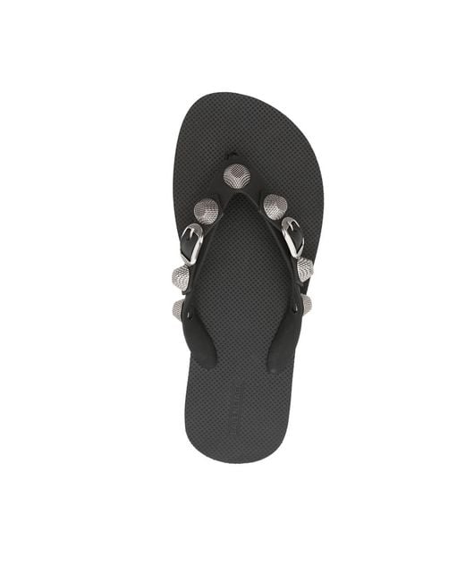 Balenciaga Black Flip-Flops & Slides