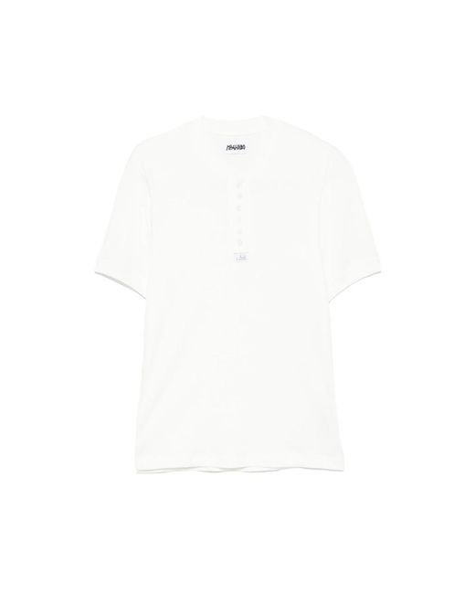 Magliano White Nudo Serafino Button-Up T-Shirt for men