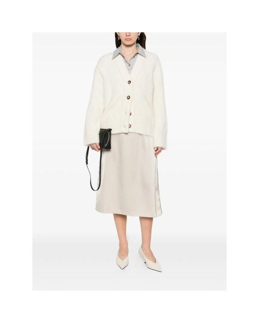 Calvin Klein Natural A-Line Skirt With Zip Fastening