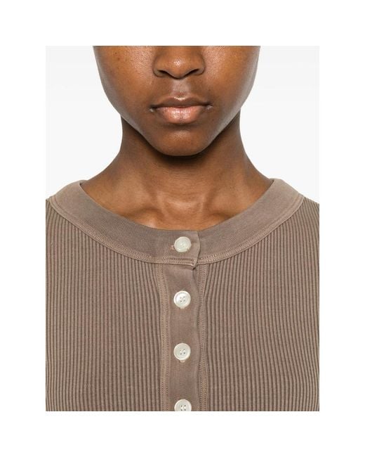 Citizens of Humanity Brown T-Shirt Ribbed Knit