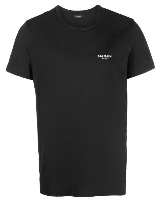 Balmain Black Printed T-Shirt for men