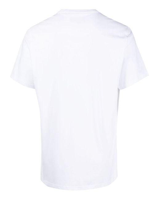Barbour White Logo-print Chest-pocket T-shirt for men