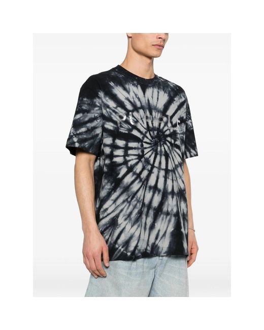 Purple Brand Black Tie Dye T-Shirt for men