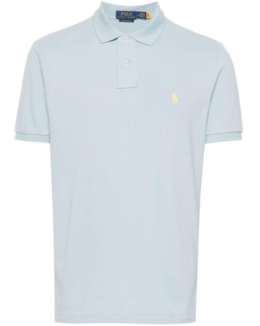 Polo Ralph Lauren Blue Polo Pony-Embroidered Polo Shirt for men