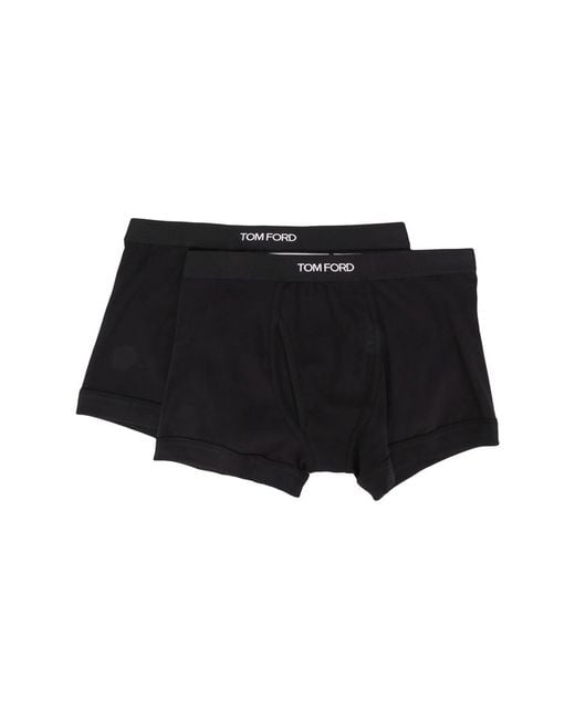 Tom Ford Black 2-Pack Boxer With Logo for men