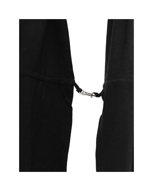 GIMAGUAS Black Mia Draped Buckle Halter Top