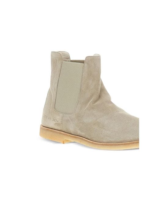 Common Projects Natural Chelsea Boots Calf Suede for men