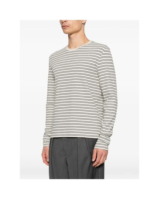 TONYWACK Gray Striped Sweatshirt for men