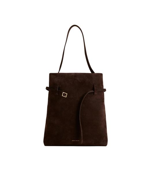 MANU Atelier Brown Tote Du Jour Suede Buckle-Fastening Tote Bag