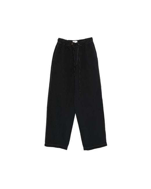 Studio Nicholson Black Drawstring Trousers