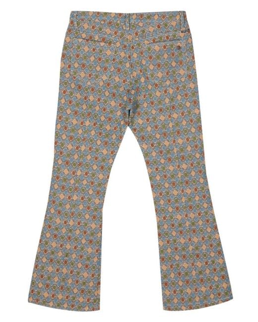 Honor The Gift Gray Graphic-Pattern Wide-Leg Trousers for men