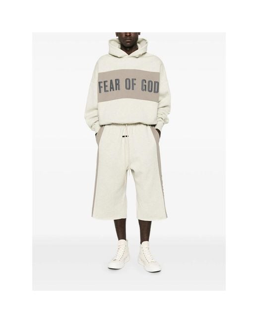 Fear Of God White Logo-Print Hoodie for men