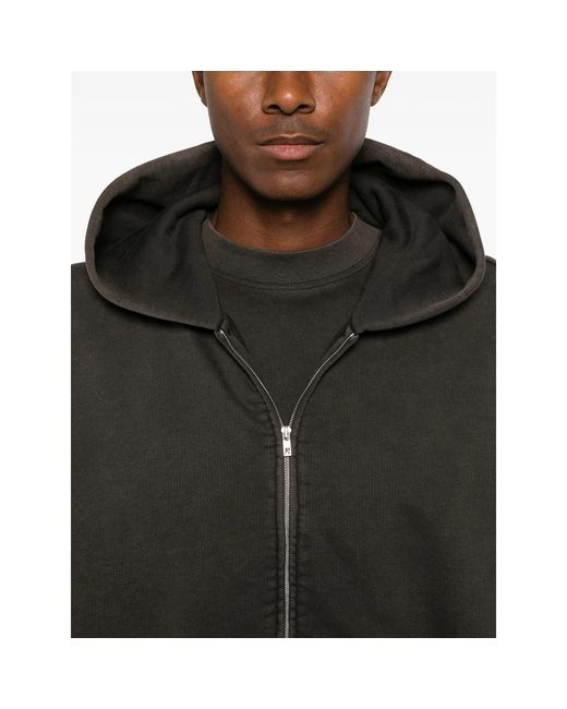 Represent Black Initial Zip-Up Cotton Hoodie for men