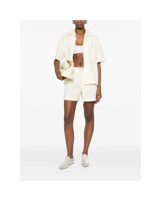 Entire studios White Drawstring Elasticated Shorts