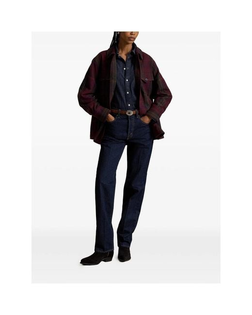 Ralph Lauren Blue Logo-Embroidered Pocket Shirt
