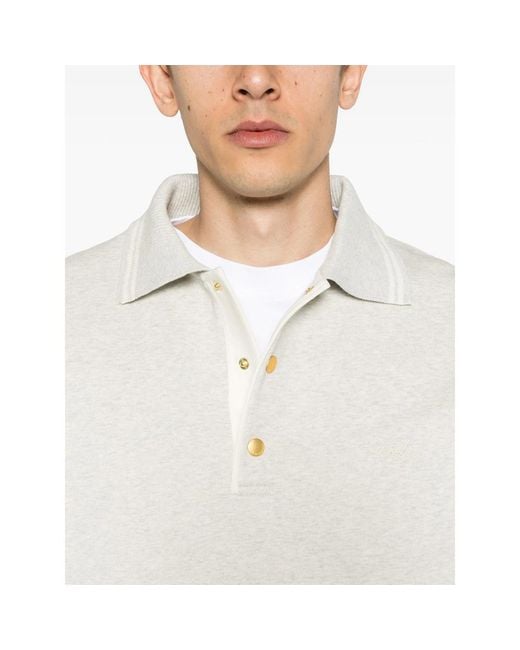 Drole de Monsieur White Embroidered-Logo Cotton Jumper for men