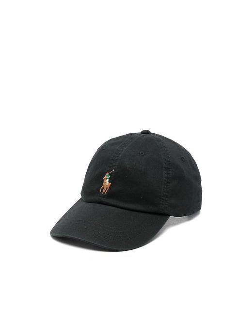 Ralph Lauren Black Polo Pony-Embroidery Baseball Cap