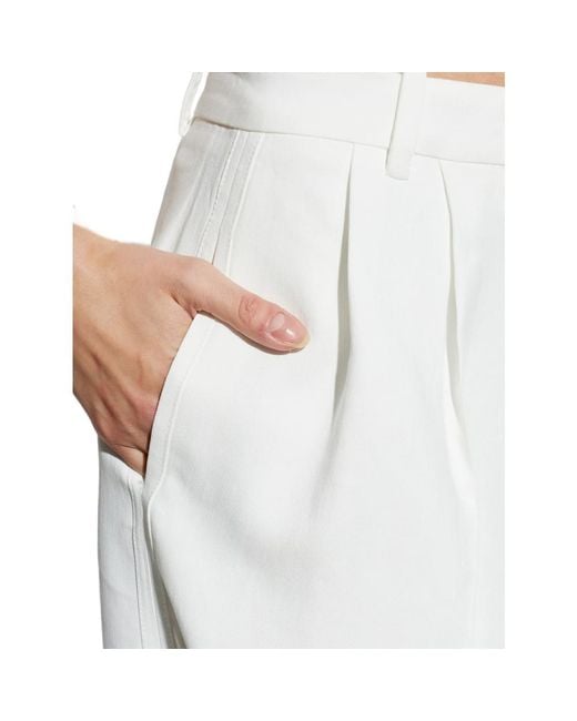 IRO White Helis Pleated Trousers