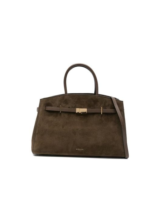 DeMellier London Brown Midi Hudson Suede Tote Bag