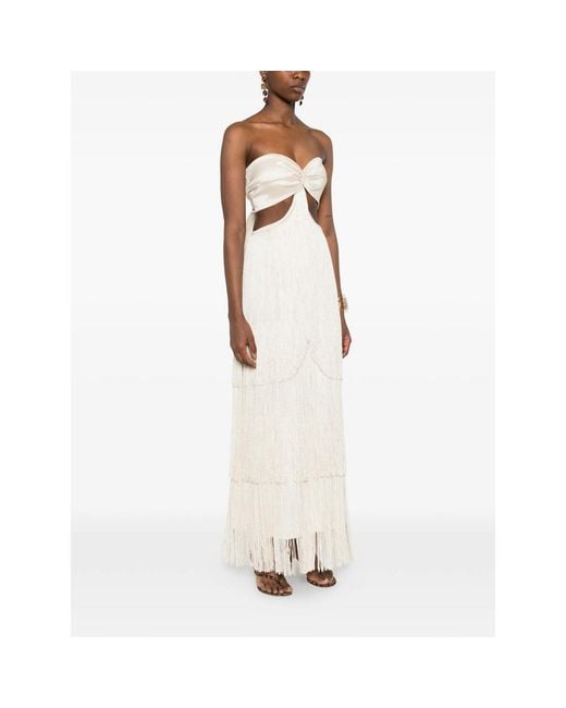 Bless White Fringed Maxi Dress