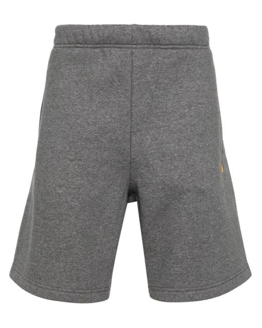 Carhartt Gray Logo-Embroidered Elasticated-Waist Shorts for men