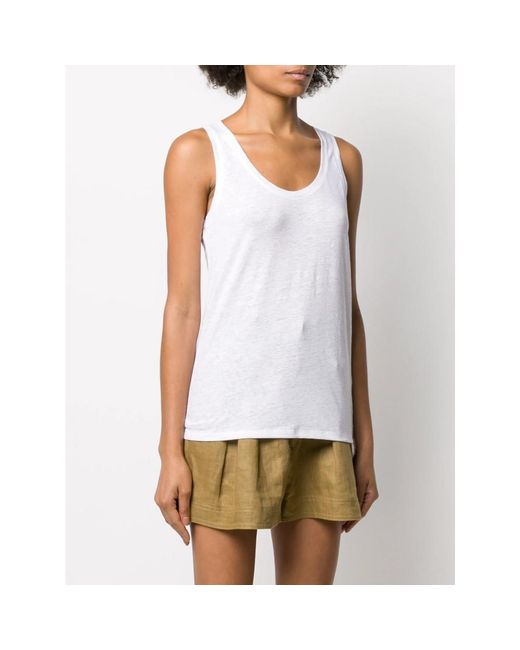 Majestic Filatures White Boxy Fit Vest Top