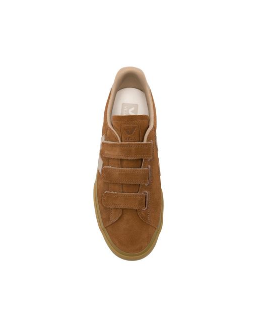 Veja Brown Touch-Strap Sneakers for men