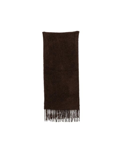 Golden Goose Deluxe Brand Brown Fringed-Edge Scarf for men