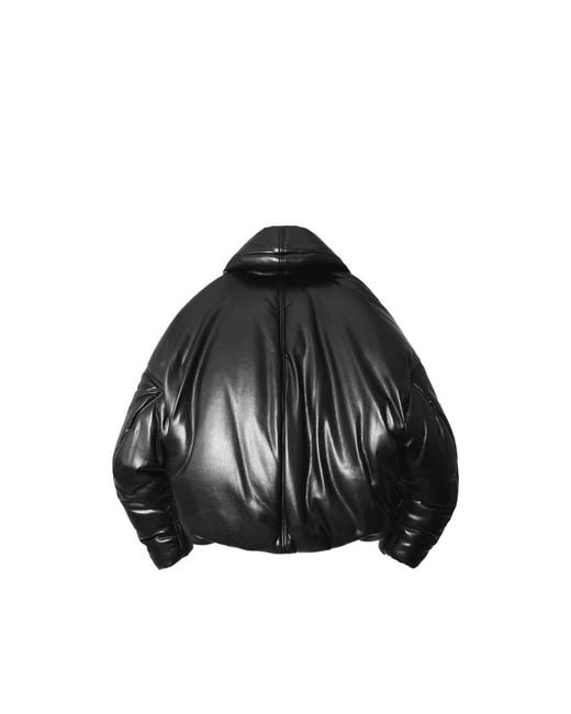 ANDAMANE Black Oversized Padded Jacket