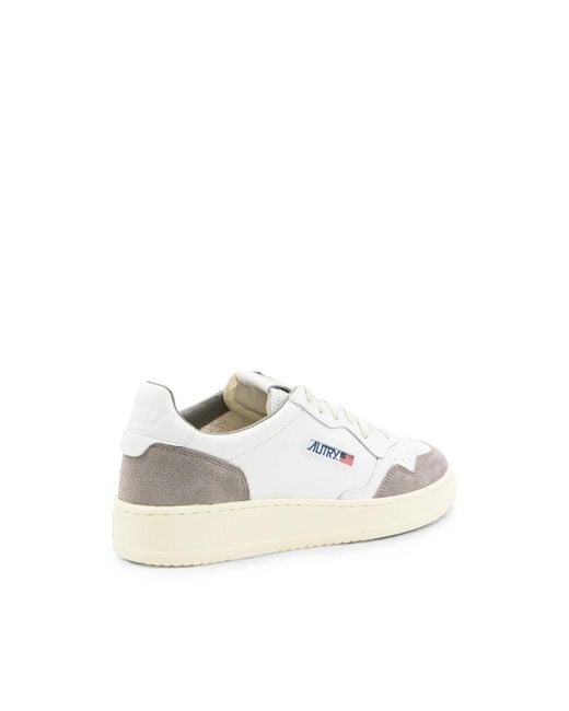 Autry White Medalist Panelled Sneakers for men